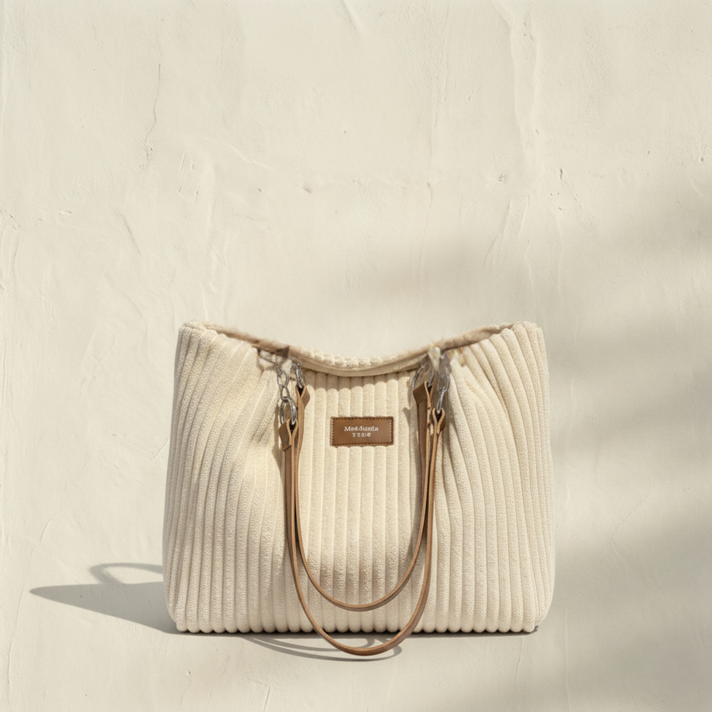 PANETONE | Bolso de pana de asas dobles