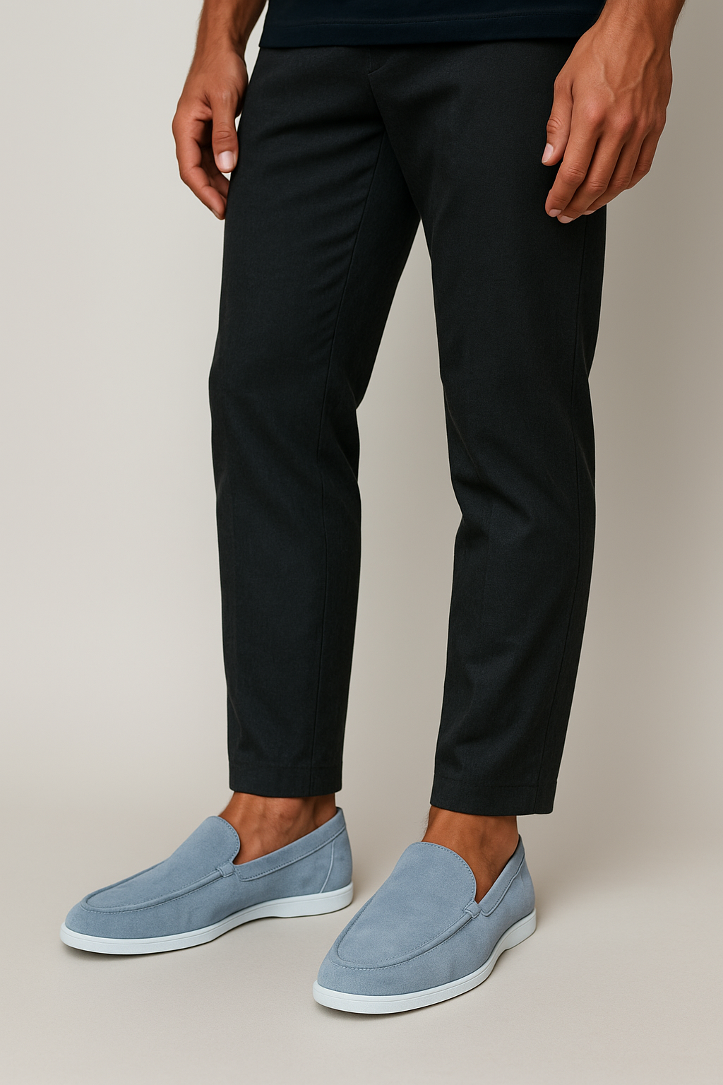 Mocasines elegantes de ante