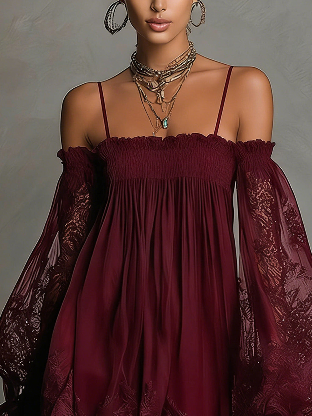 Noemi | Vestido corto con hombros descubiertos