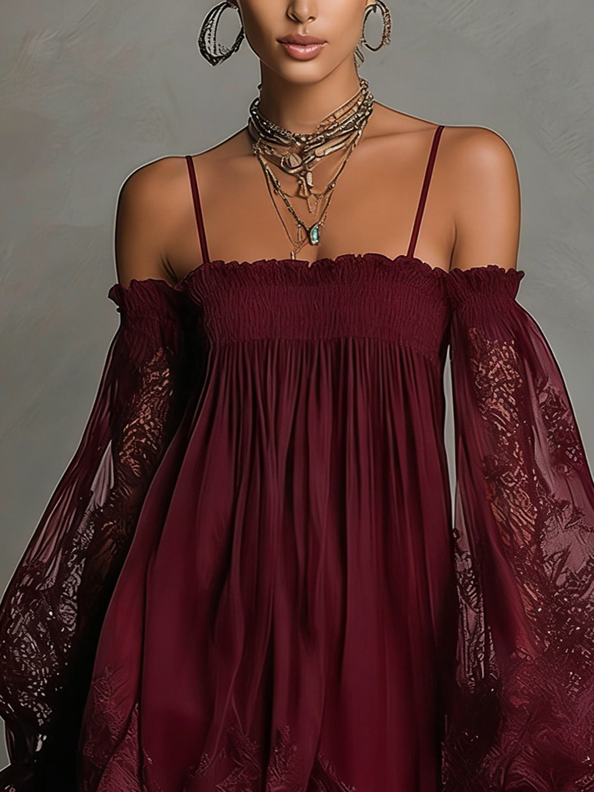 Noemi | Vestido corto con hombros descubiertos