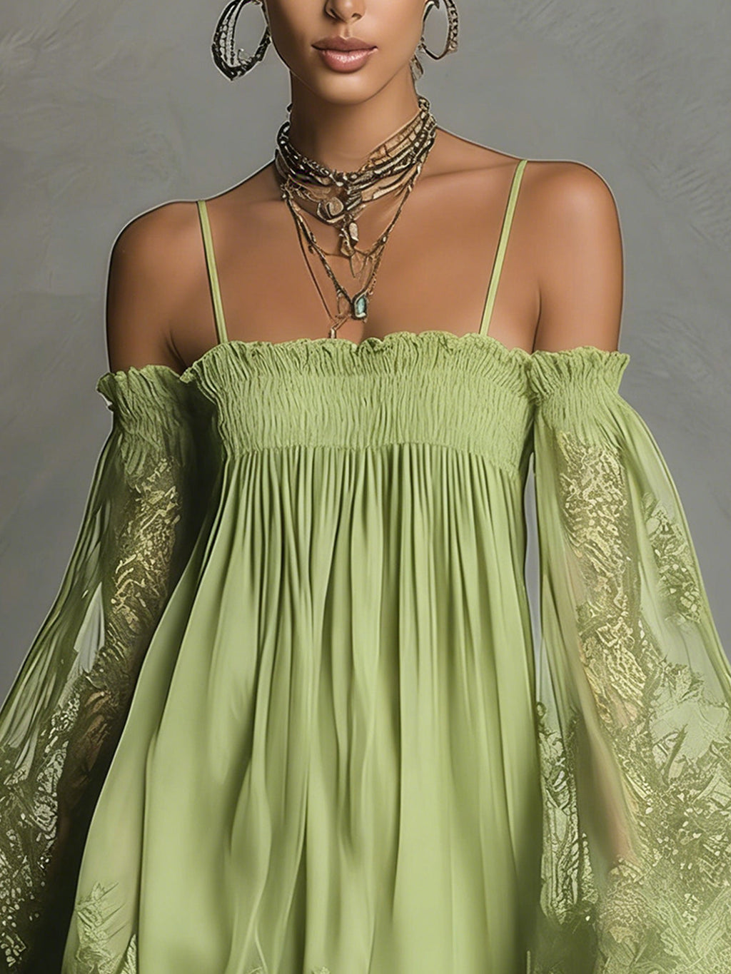 Noemi | Vestido corto con hombros descubiertos