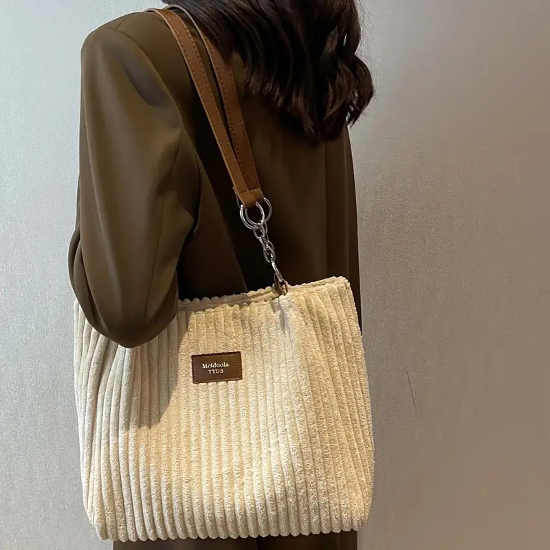 PANETONE | Bolso de pana de asas dobles