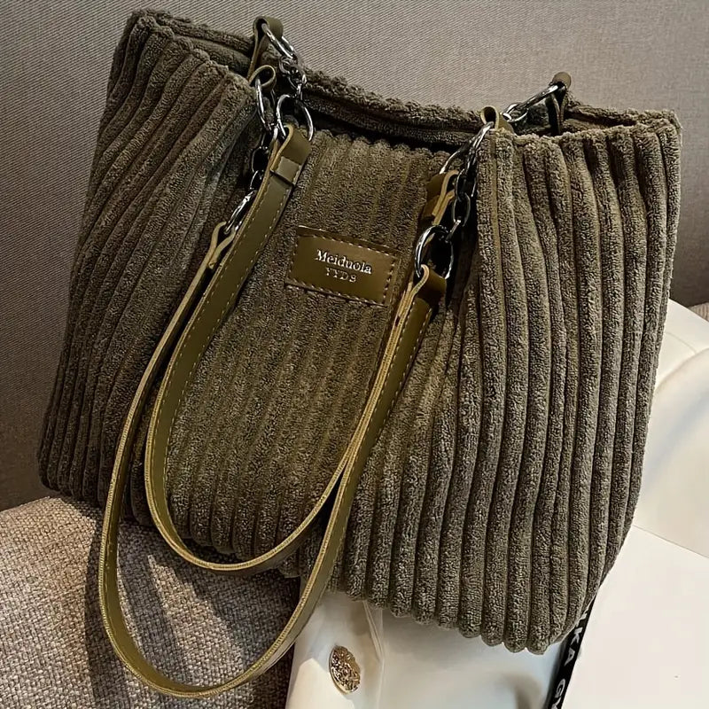 PANETONE | Bolso de pana de asas dobles