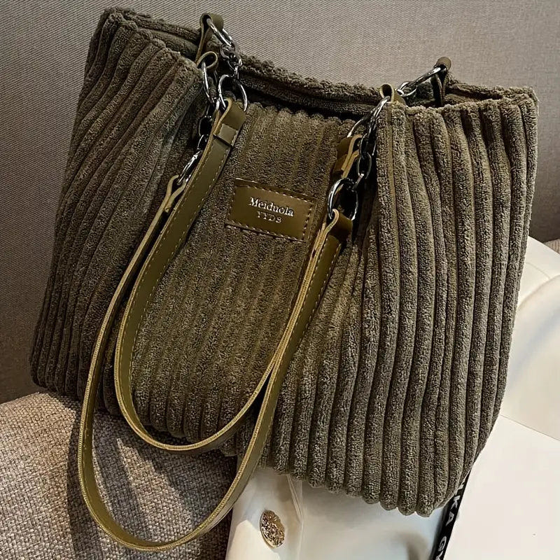 PANETONE | Bolso de pana de asas dobles