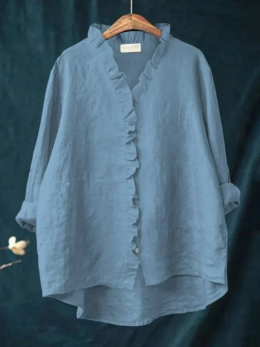 ELENA | Blusa minimalista con volantes