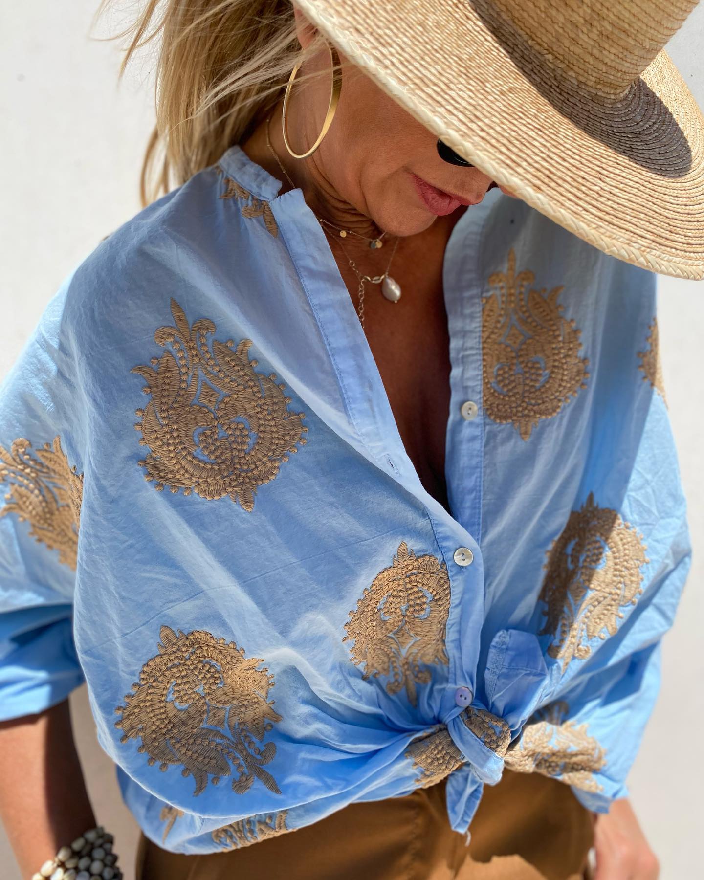 Blusa estampada ibicenca