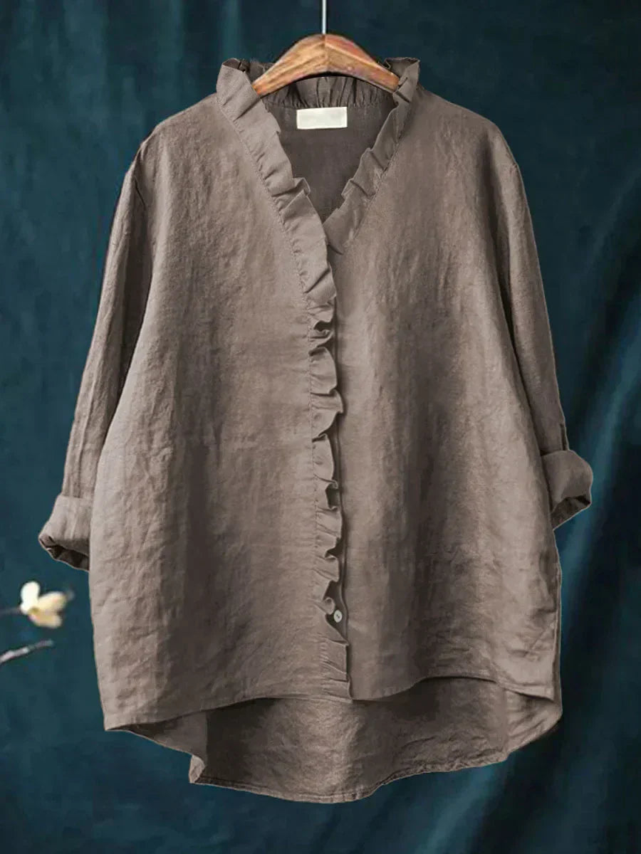ELENA | Blusa minimalista con volantes