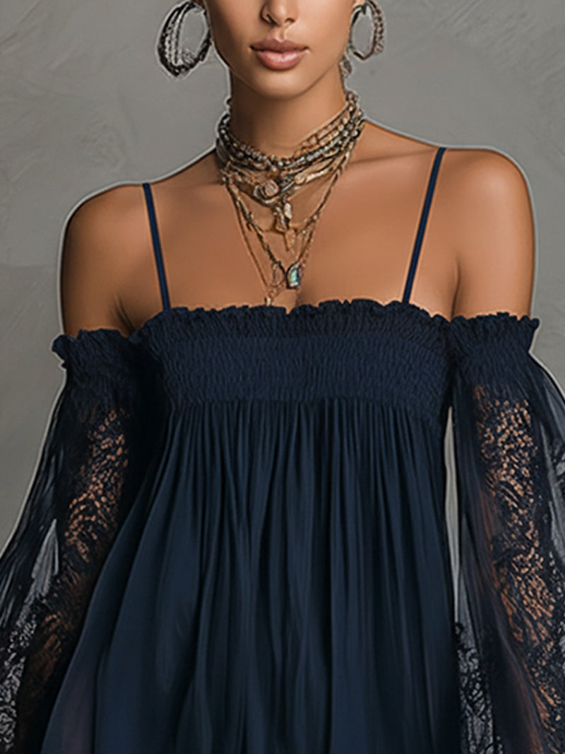 Noemi | Vestido corto con hombros descubiertos