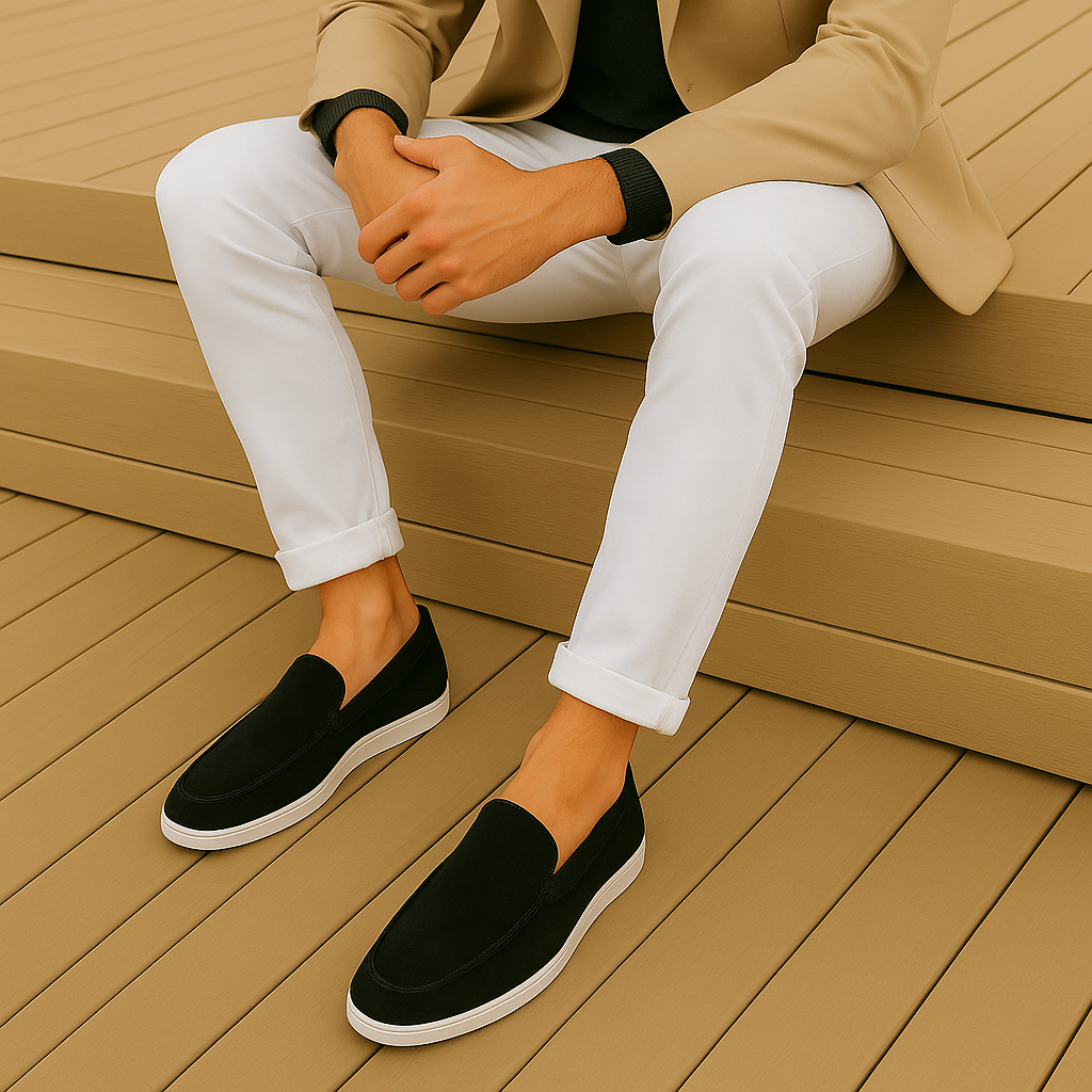 Mocasines elegantes de ante