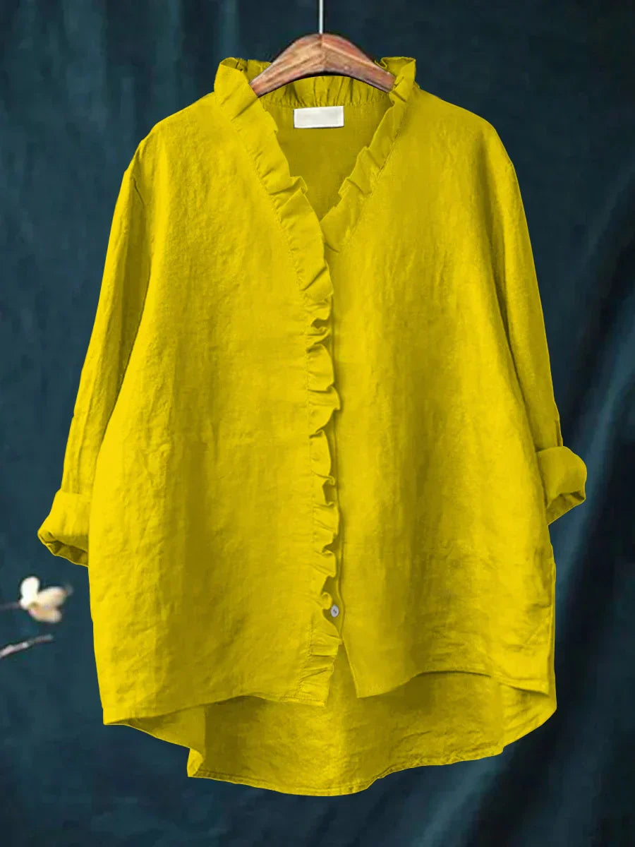 ELENA | Blusa minimalista con volantes