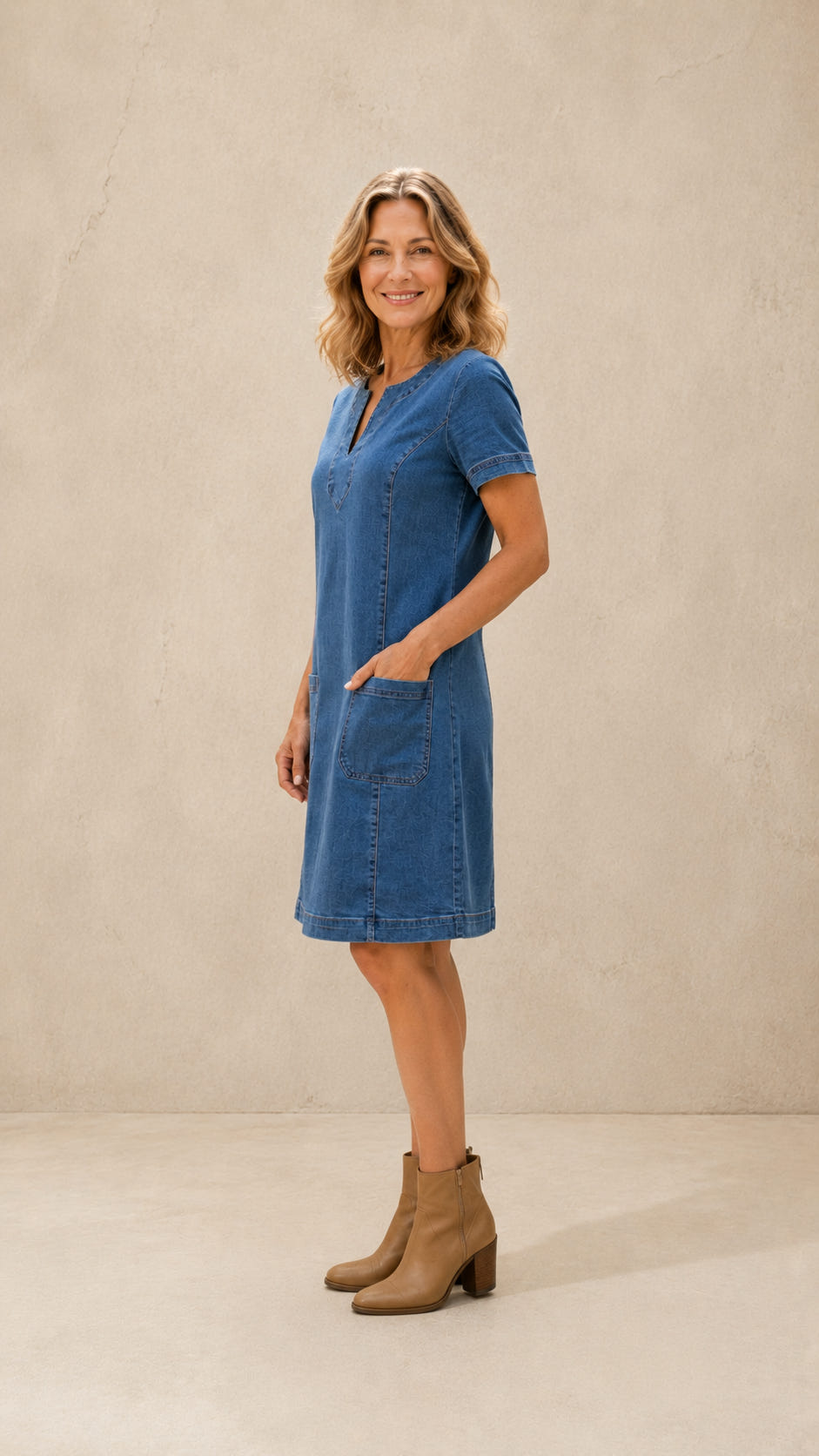Valeria | Vestido Denim con Esencia Natural