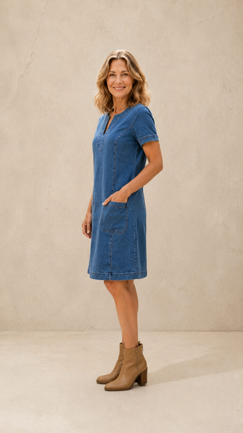 Valeria | Vestido Denim con Esencia Natural