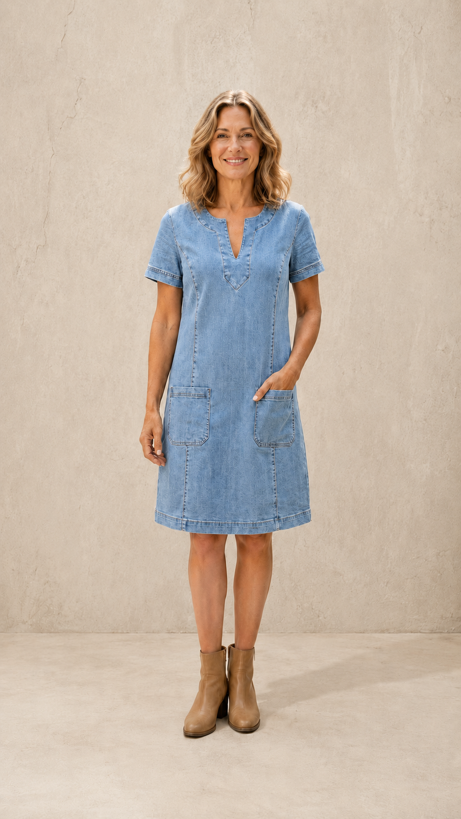 Valeria | Vestido Denim con Esencia Natural