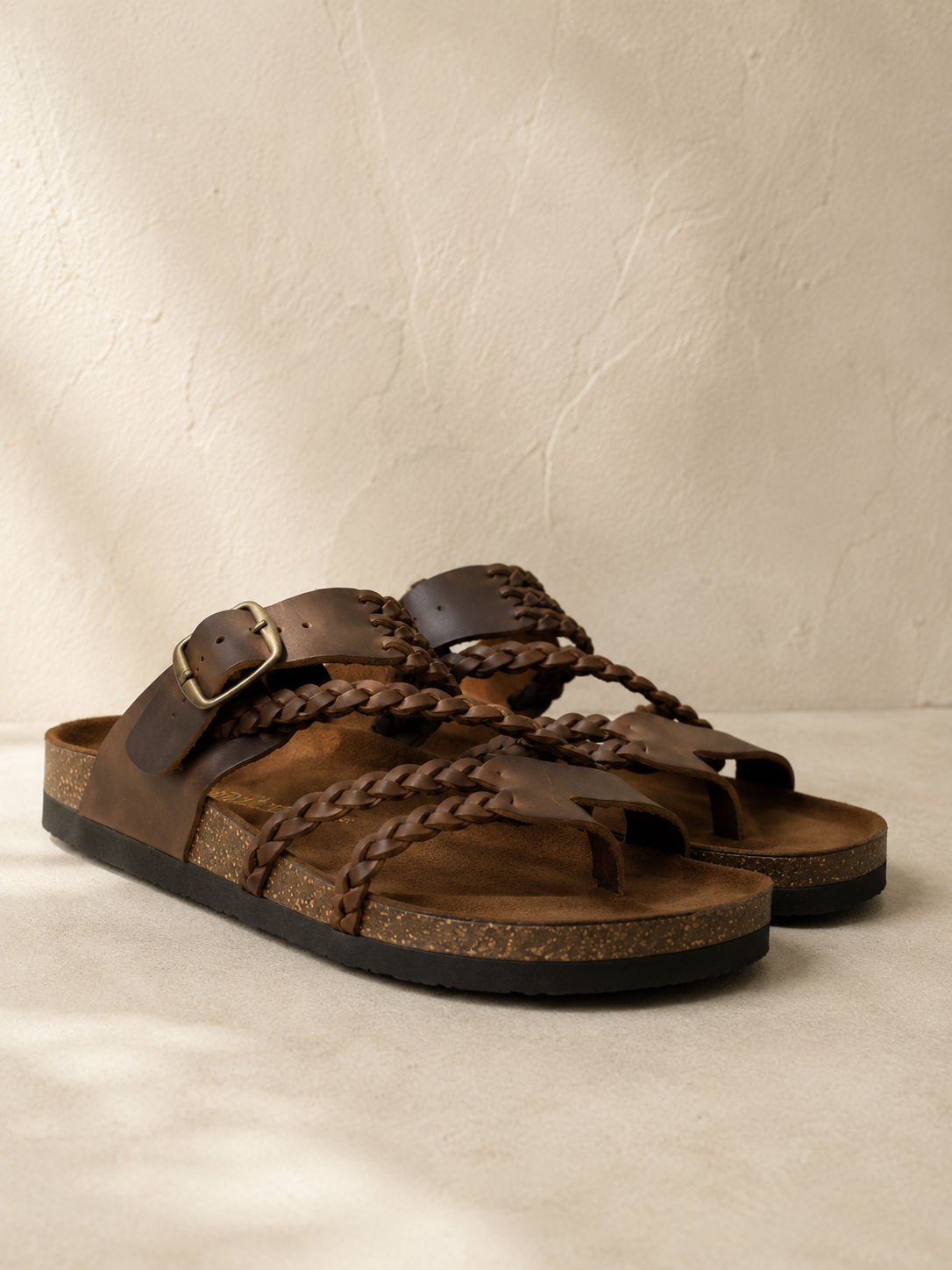 Natura-Sandalias de Corcho Ajustables