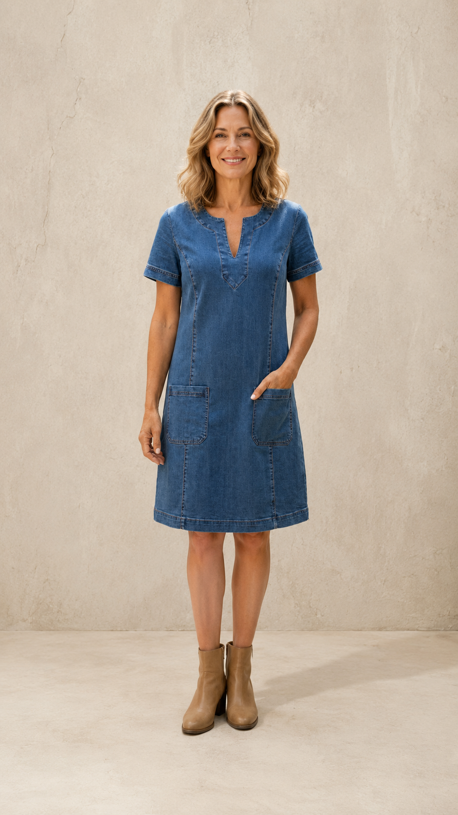 Valeria | Vestido Denim con Esencia Natural