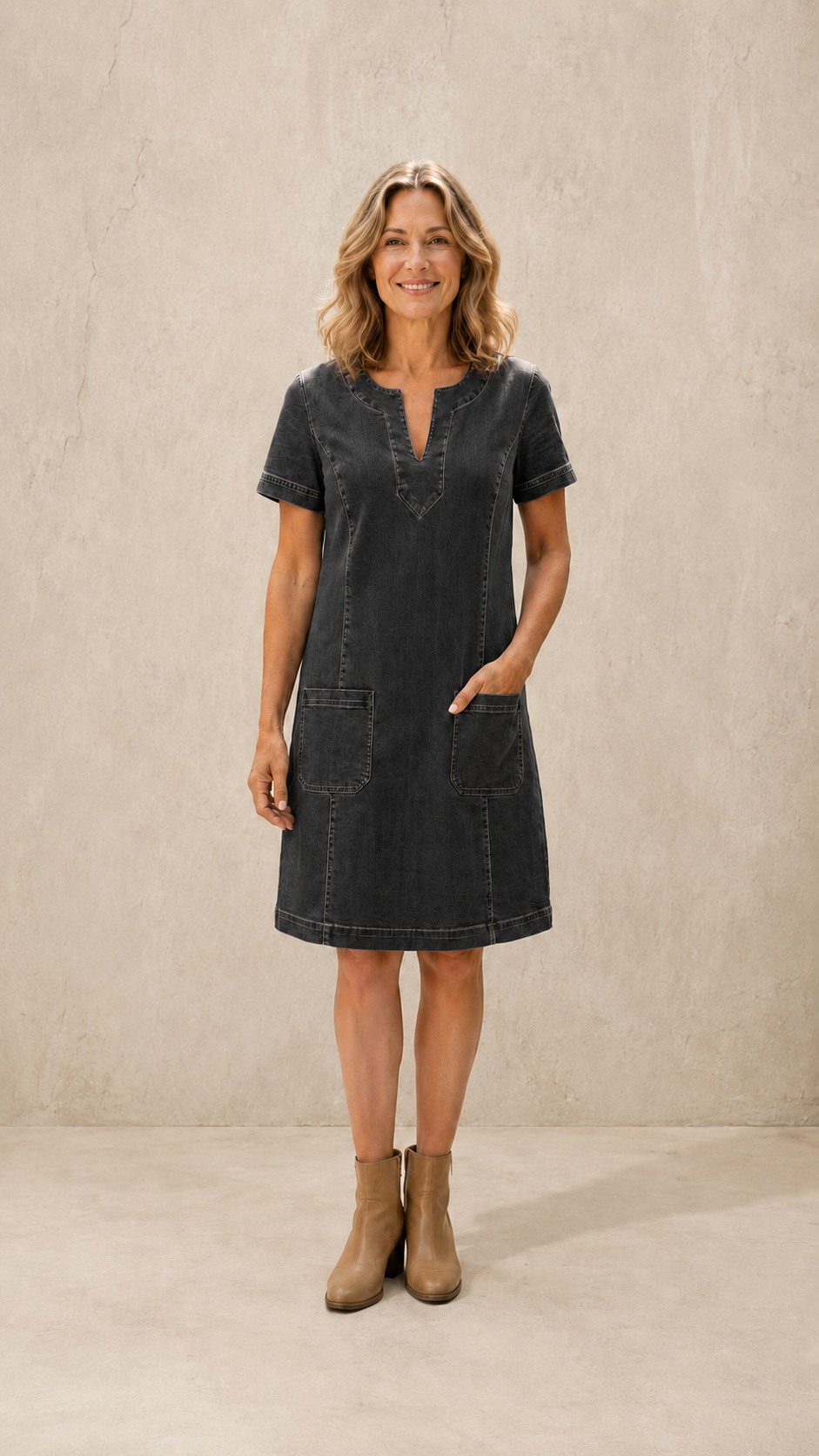 Valeria | Vestido Denim con Esencia Natural