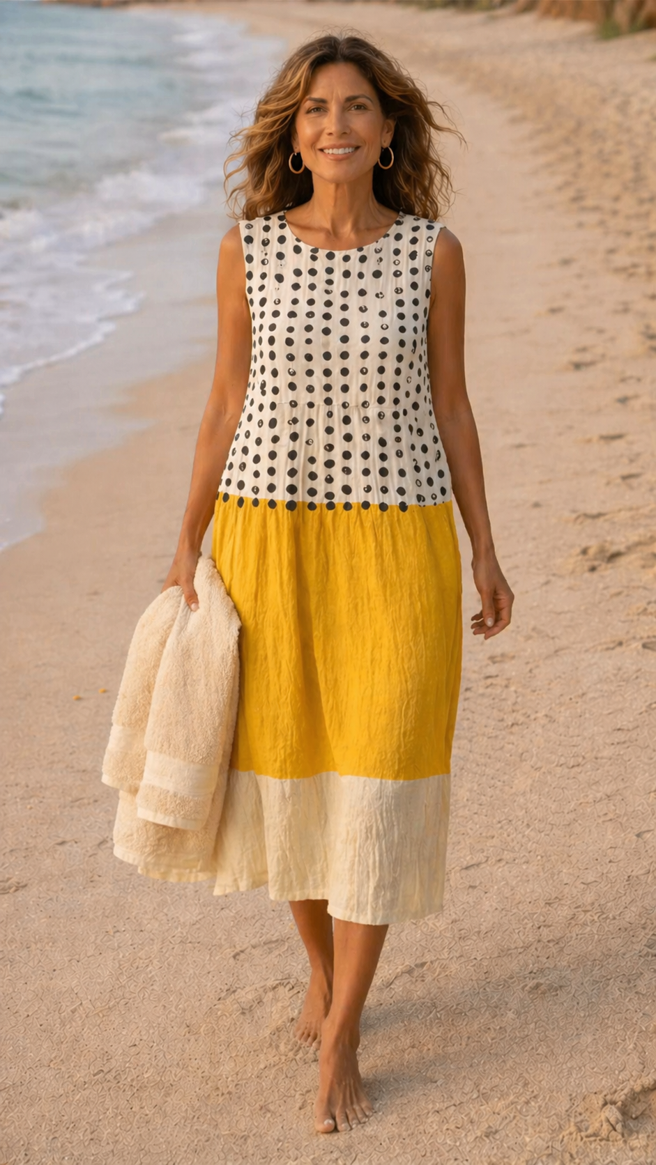 Vestido lunares-Elegancia natural en color
