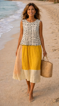 Vestido lunares-Elegancia natural en color