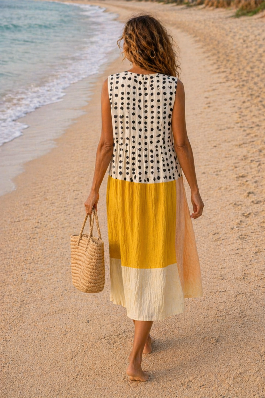 Vestido lunares-Elegancia natural en color