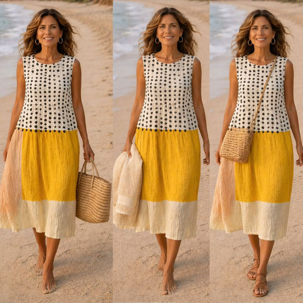 Vestido lunares-Elegancia natural en color