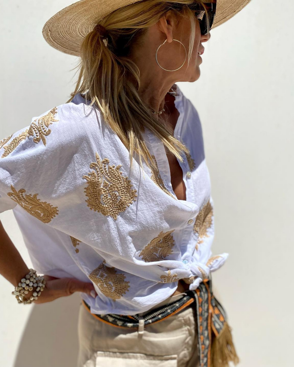 Blusa estampada ibicenca