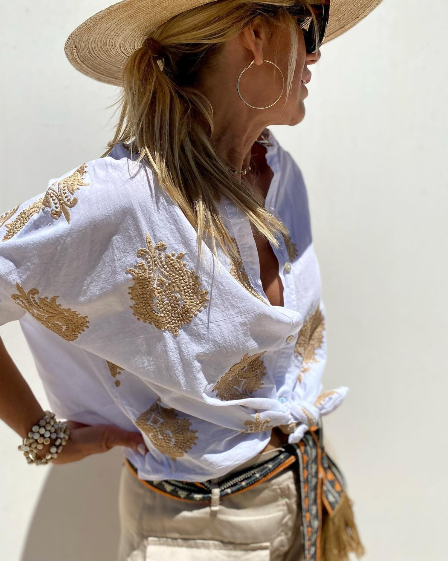 Blusa estampada ibicenca