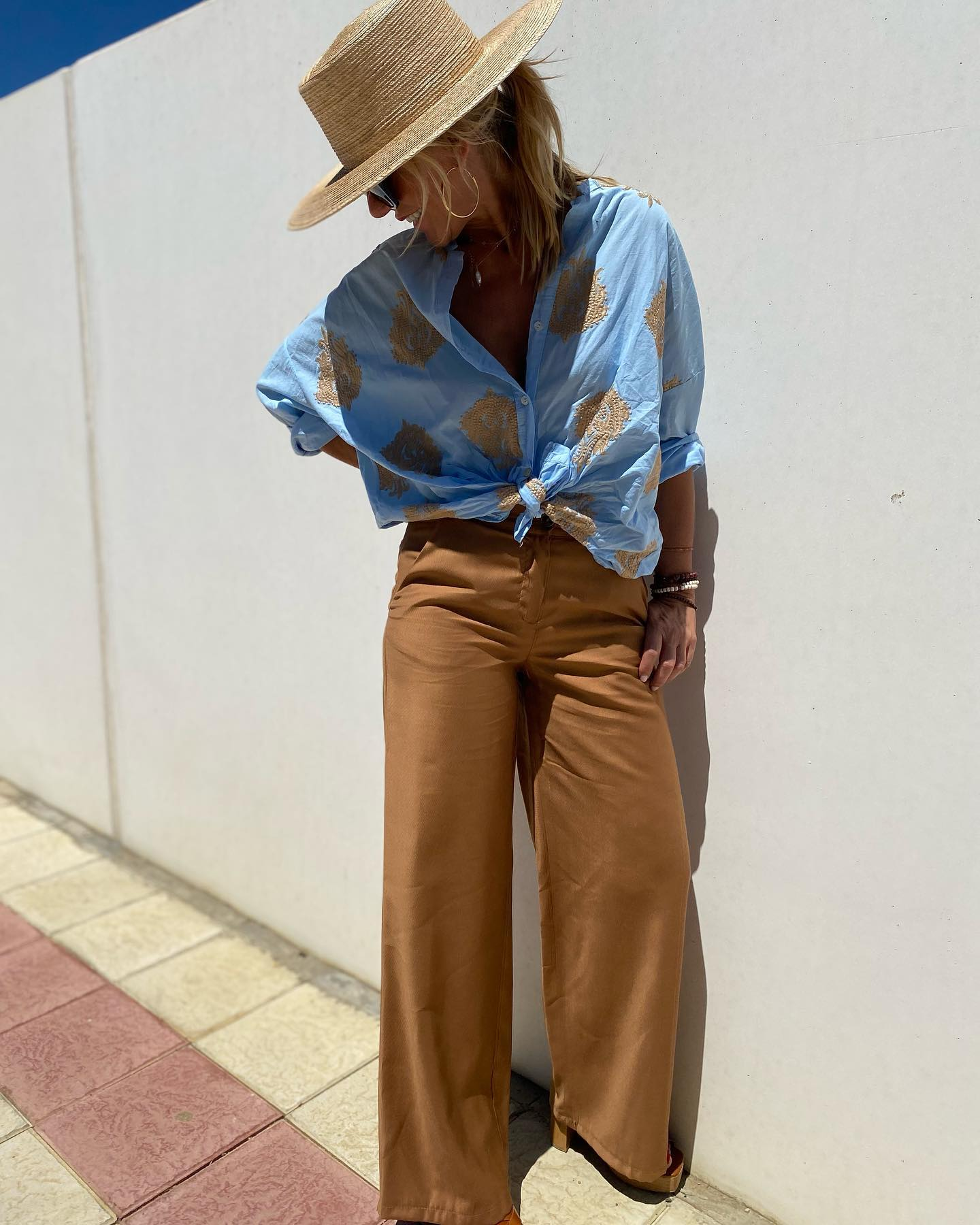 Blusa estampada ibicenca
