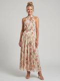 Rosa | Vestido Midi Halter Floral