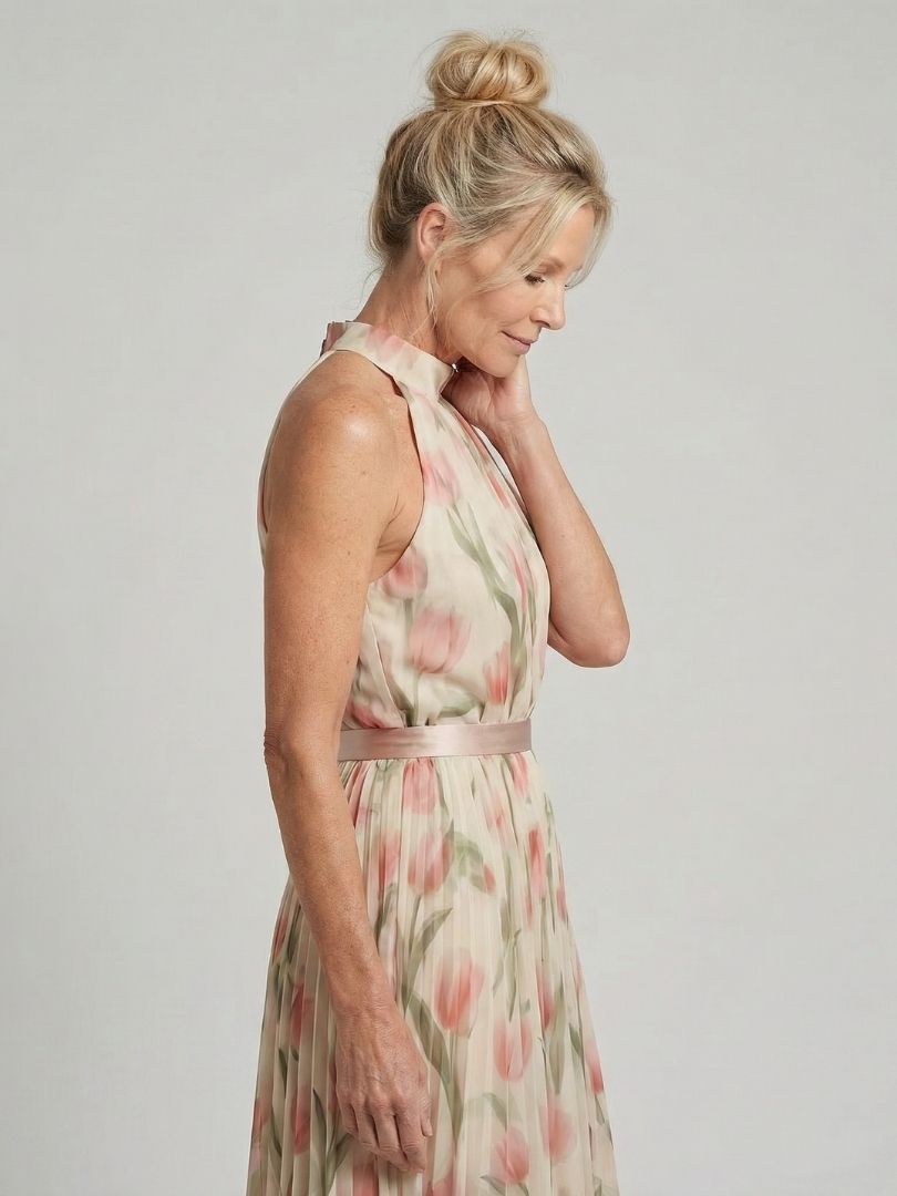 Rosa | Vestido Midi Halter Floral