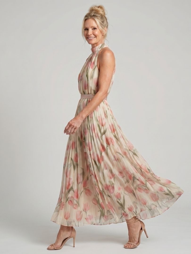 Rosa | Vestido Midi Halter Floral