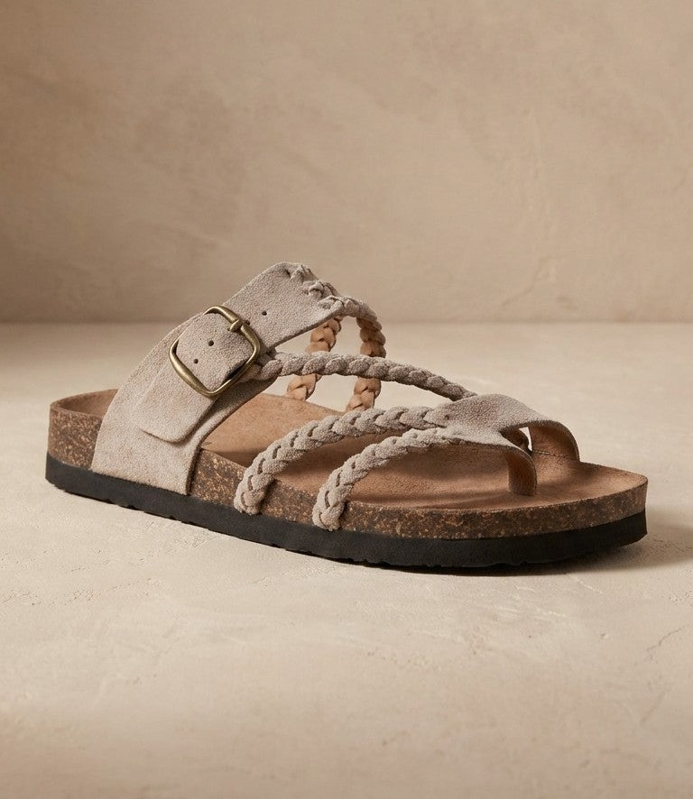 Natura-Sandalias de Corcho Ajustables