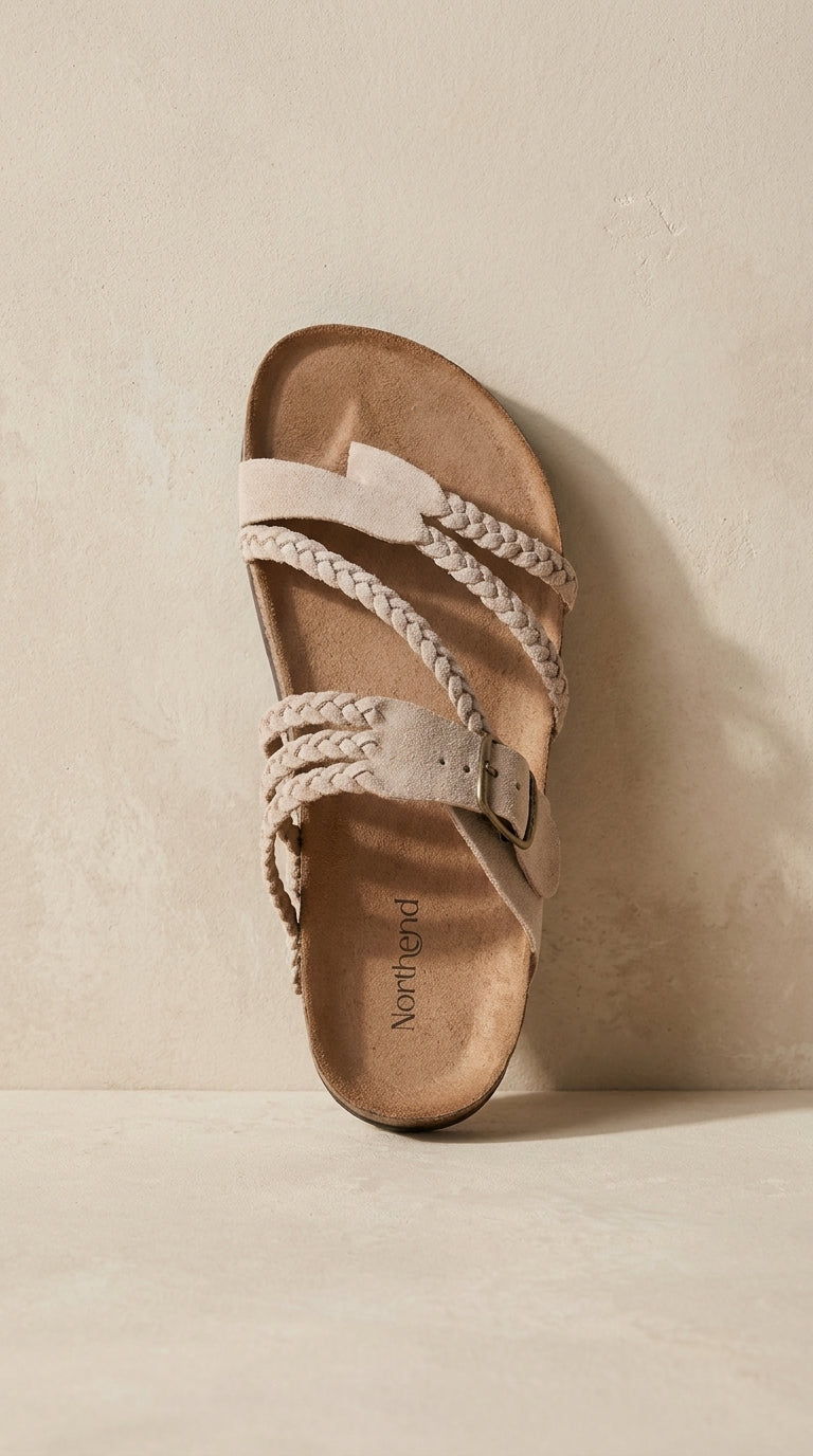 Natura-Sandalias de Corcho Ajustables