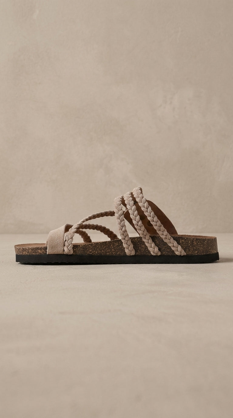 Natura-Sandalias de Corcho Ajustables