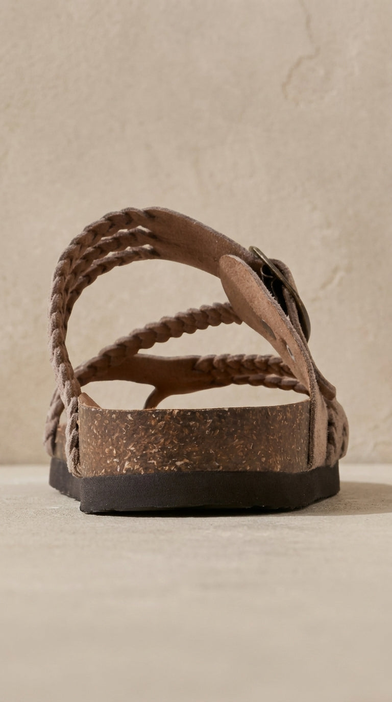 Natura-Sandalias de Corcho Ajustables