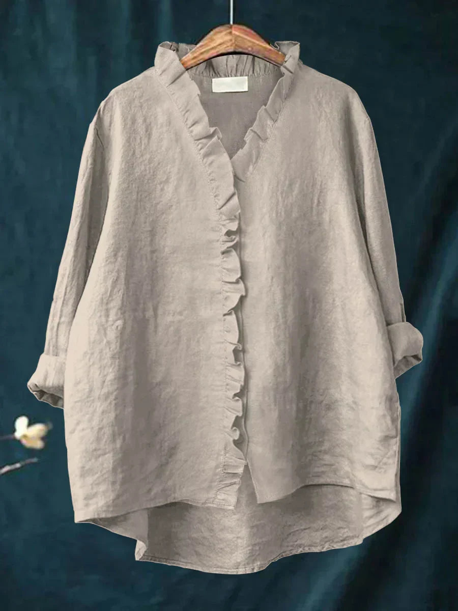 ELENA | Blusa minimalista con volantes