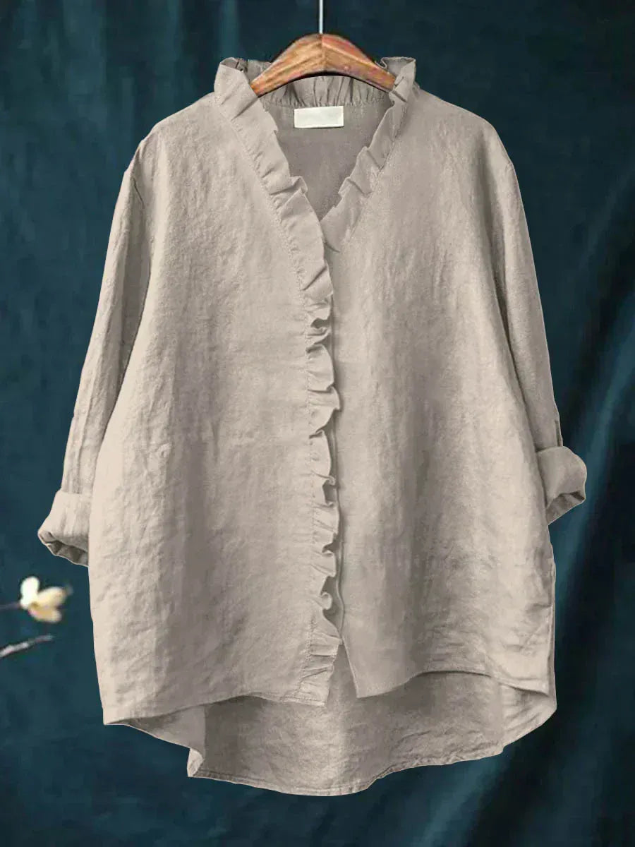 ELENA | Blusa minimalista con volantes
