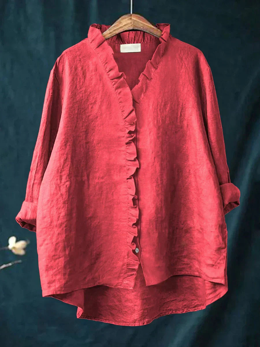 ELENA | Blusa minimalista con volantes