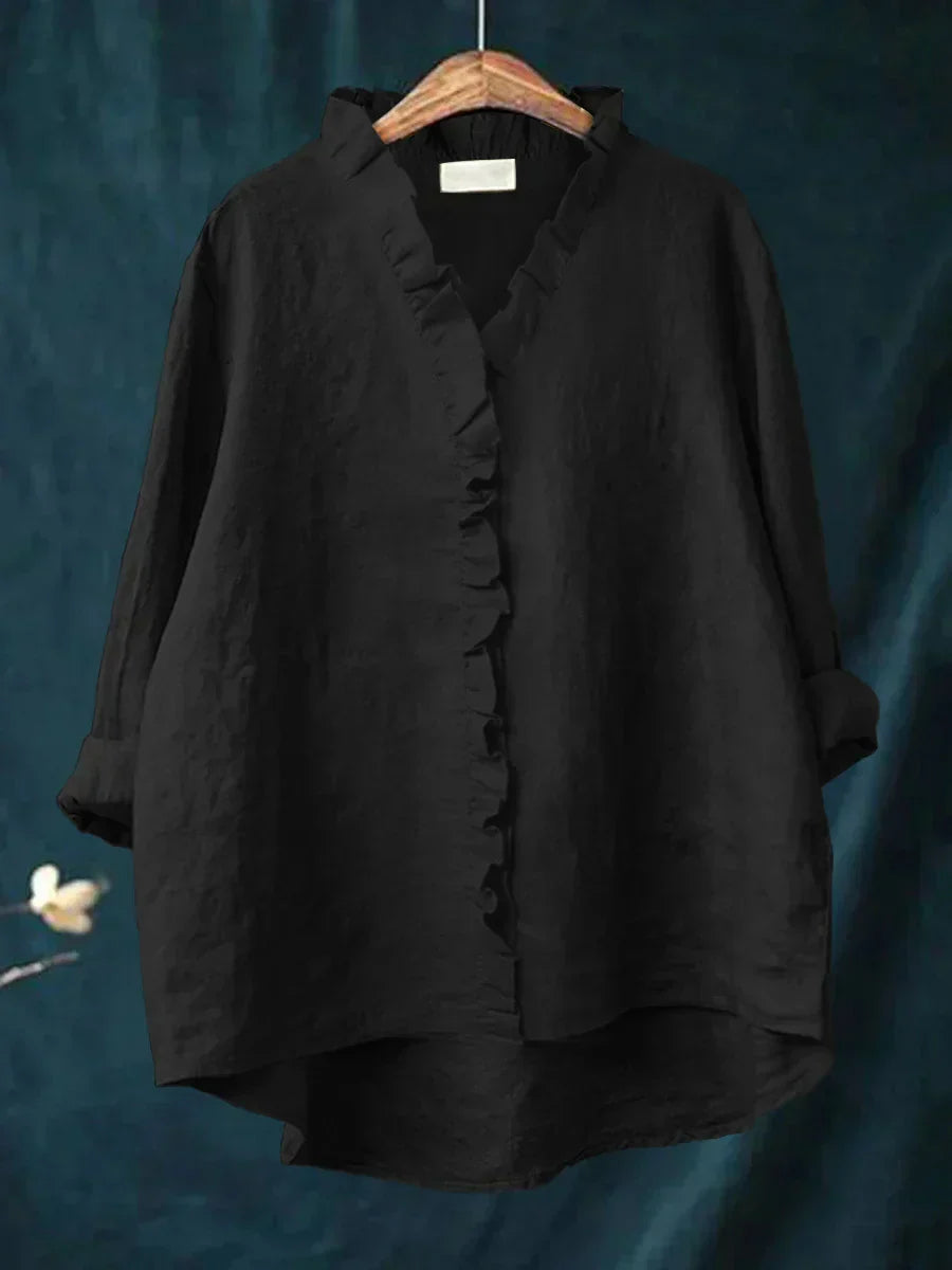 ELENA | Blusa minimalista con volantes