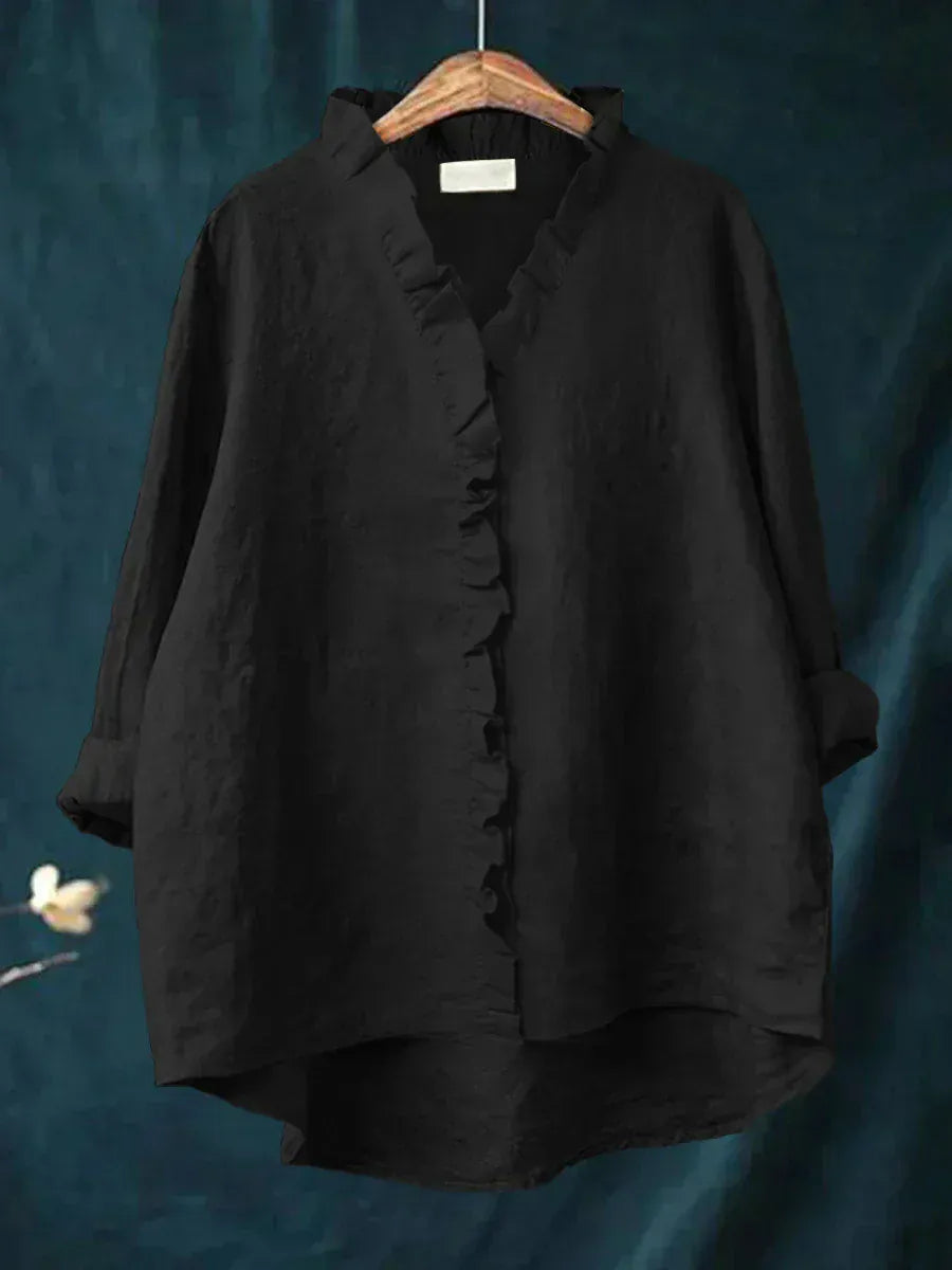ELENA | Blusa minimalista con volantes