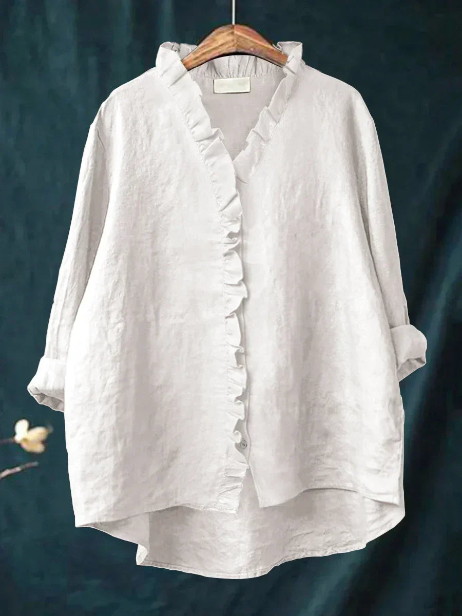 ELENA | Blusa minimalista con volantes