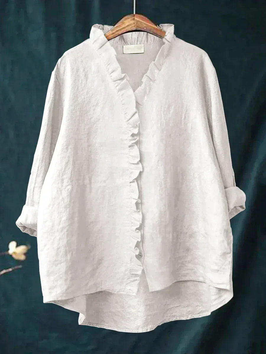 ELENA | Blusa minimalista con volantes