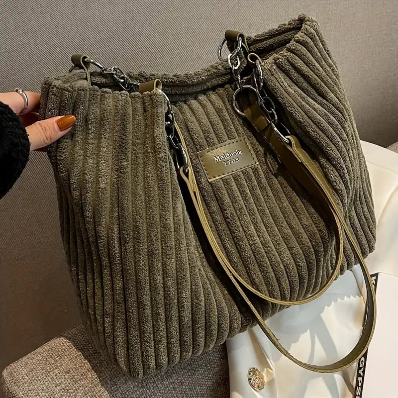 PANETONE | Bolso de pana de asas dobles