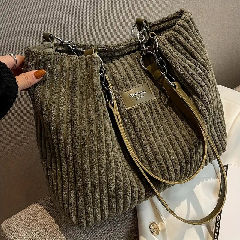 PANETONE | Bolso de pana de asas dobles