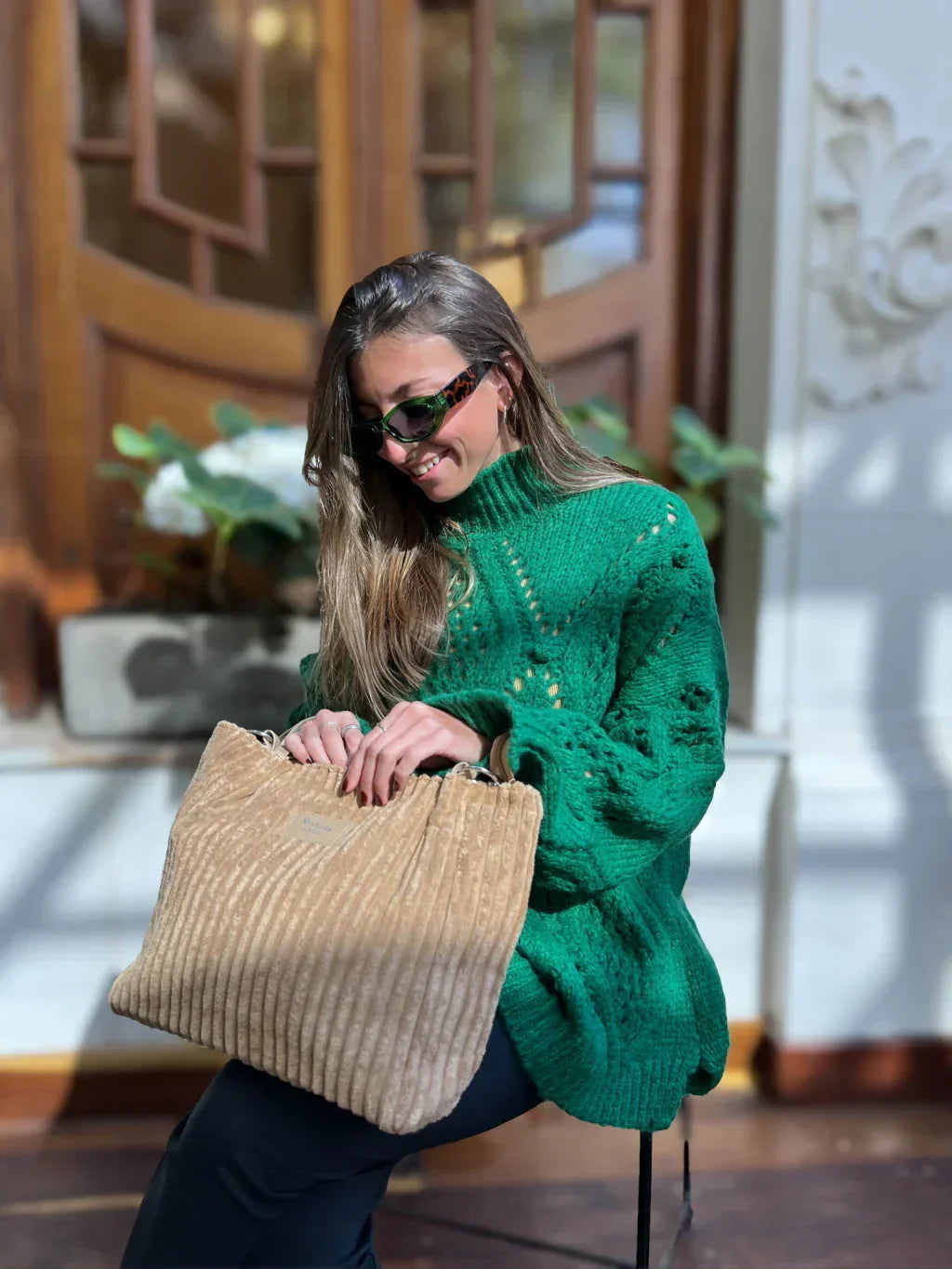 PANETONE | Bolso de pana de asas dobles