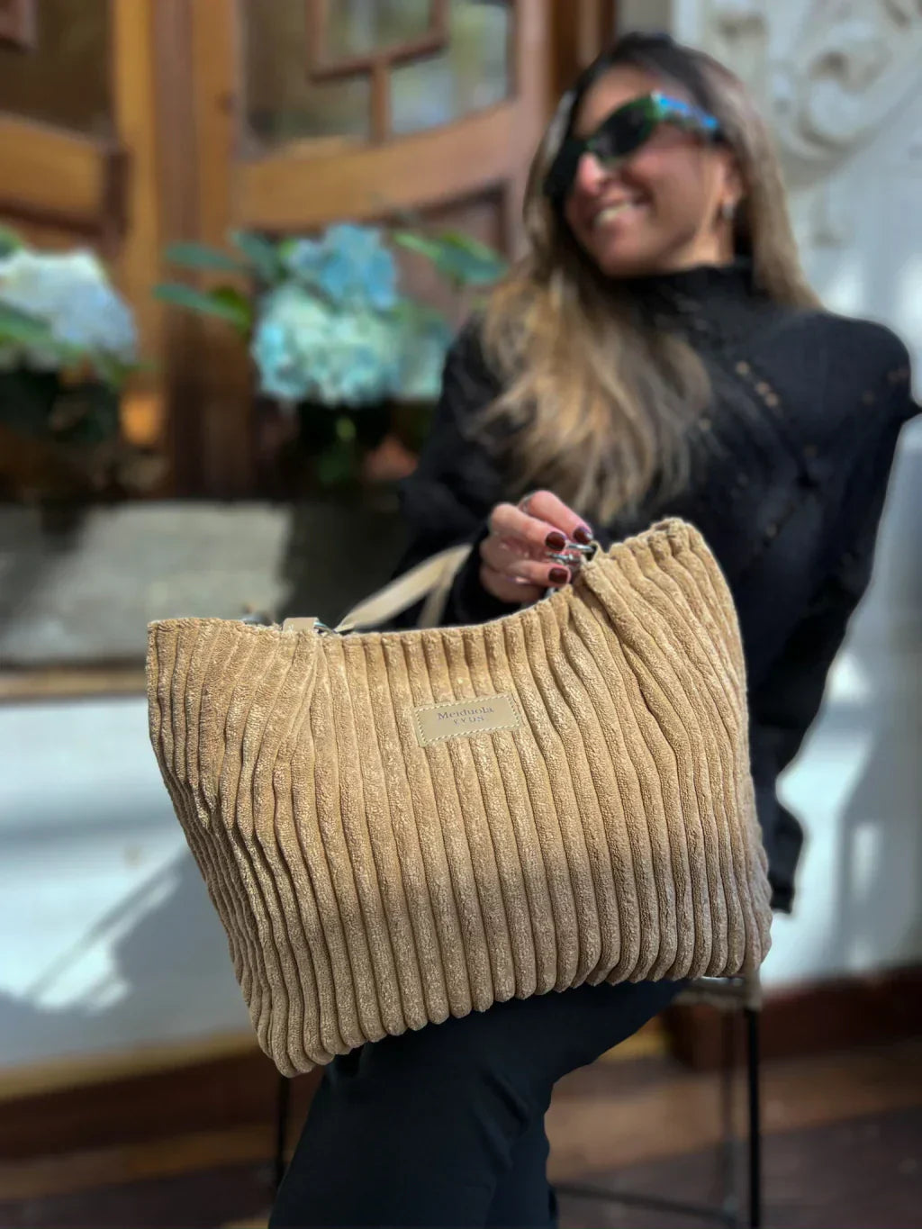 PANETONE | Bolso de pana de asas dobles