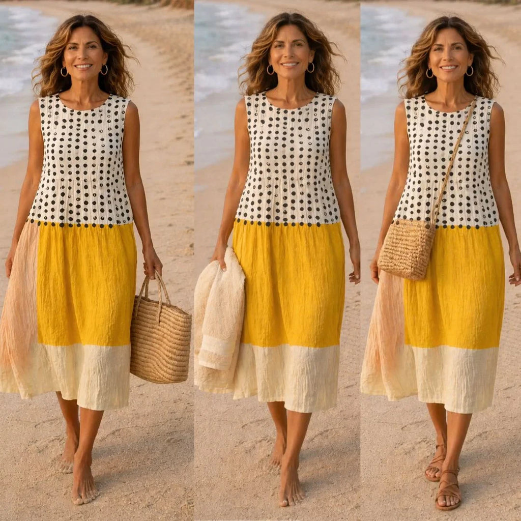 Vestido lunares-Elegancia natural en color