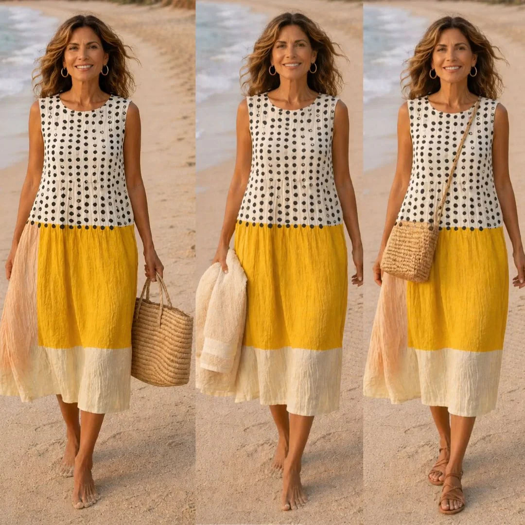Vestido lunares-Elegancia natural en color