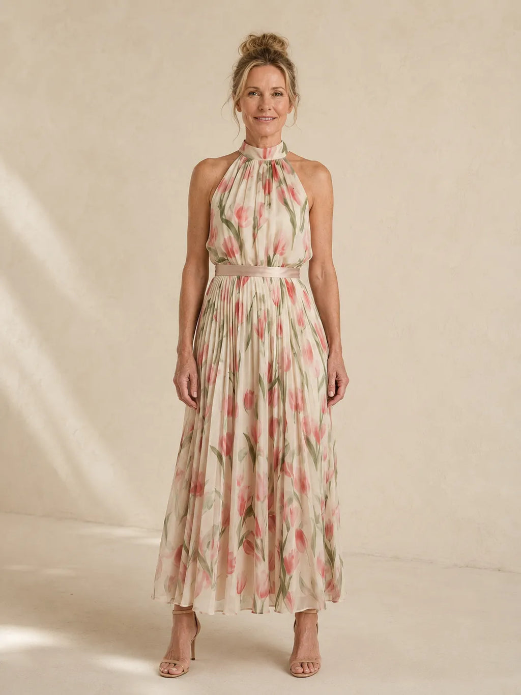 Rosa | Vestido Midi Halter Floral