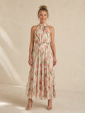 Rosa | Vestido Midi Halter Floral