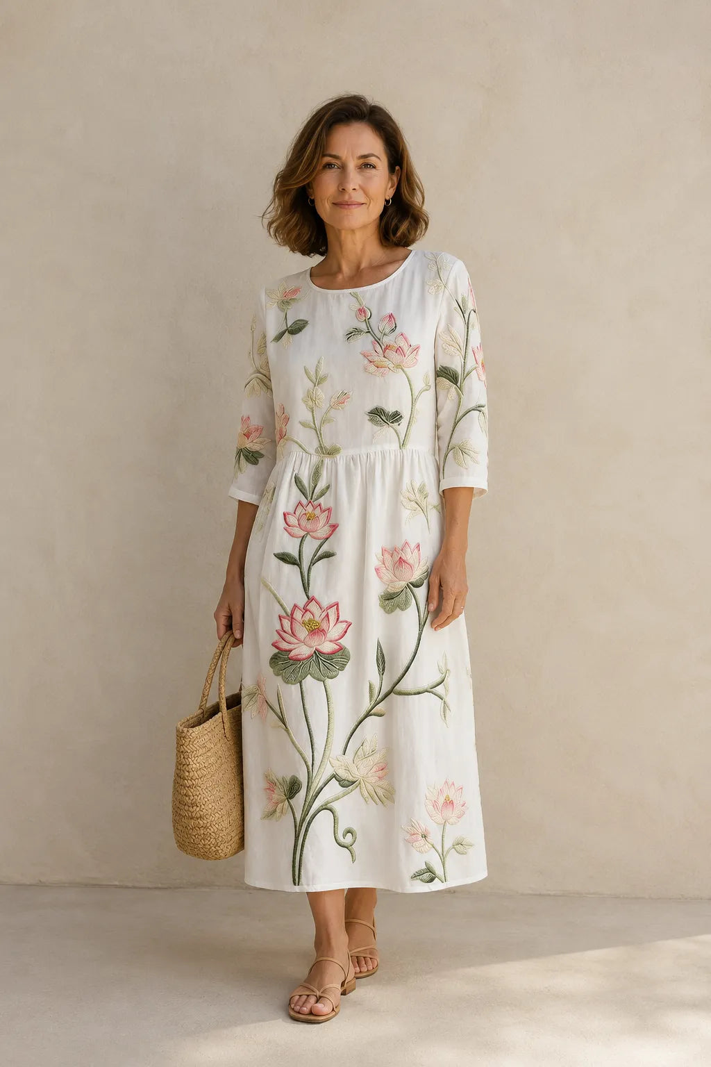 Vestido Casual de Mujer con Estampado Floral.
